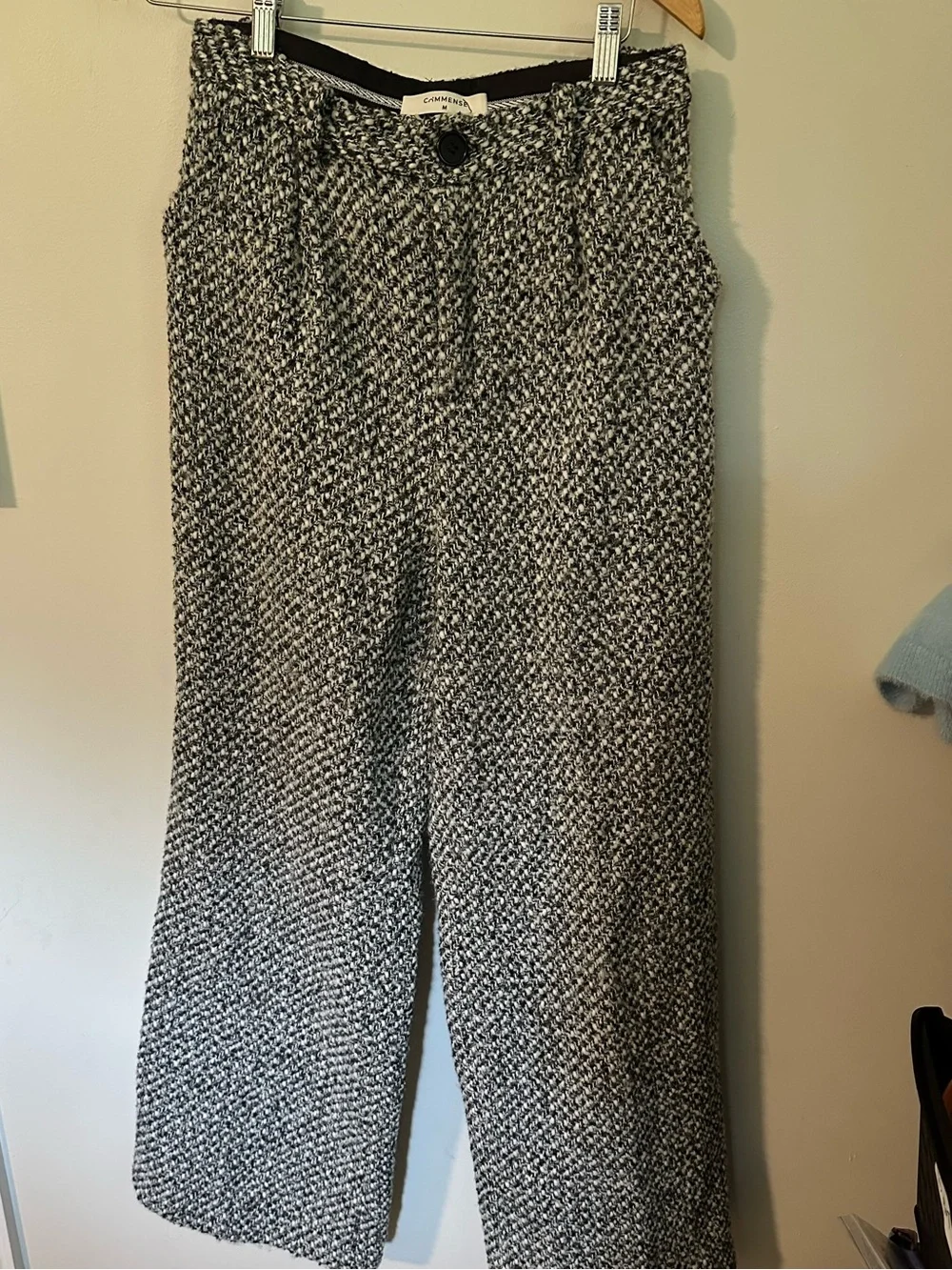 Commense wool blend tweed pants medium
